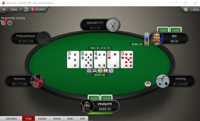 Premium AI Image Poker Showdown Describe the pivotal moment when a professional poker player takes the ultimate