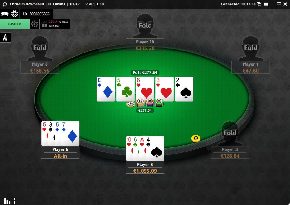 Guts Cash Game Table PLO
